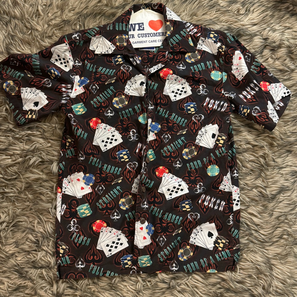 Vintage VTG DEMCRAZY D'emcrazy Men's Button Front Shirt SZ M BOWLING